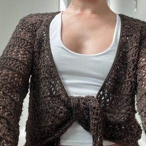 Brown shrug sweater